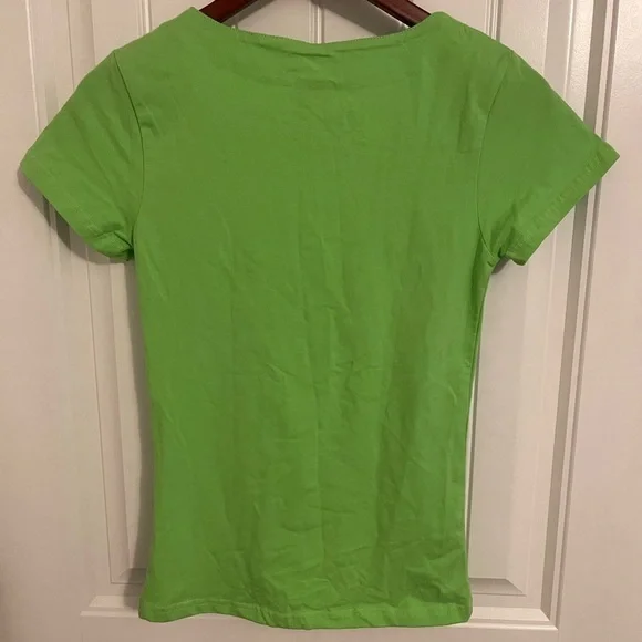 Adam Organic Cotton Egyptian style women’s size small shirt lime color shirt - Picture 6 of 16